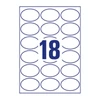 Etikett AVERY L5087  63,5x42,3 mm ovális visszaszedhető 10 lapos