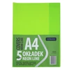 Füzetborító ASTRA PAP A/4 bújtatós pvc neon élénk színek 5 db/csomag