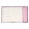 Határidőnapló mágnessel záródó REALSYSTEM 110x160mm heti sárga lapos Purple flowers 2026.