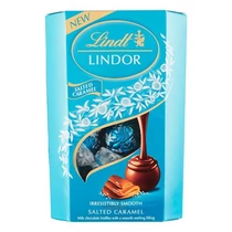 Csokoládé LINDT Lindor Salted Caramel csokoládé golyók díszdobozban 200 g