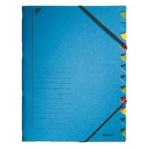 Előrendező LEITZ A/4 pp/karton 12 részes színregiszteres kék