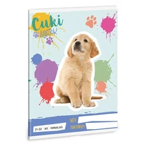 Füzet vonalas ARS UNA A/5 32 lapos 21-32 4-8.osztályos Cuki-Golden Retriever