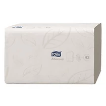Kéztörlő hajtogatott TORK Soft Singlefold  Advanced  H3 ("Z") 25x23 cm 250 lapos fehér 2 rétegű 15 csomag/karton