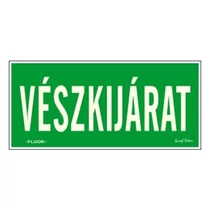 Matrica Vészkijárat zöld "F"