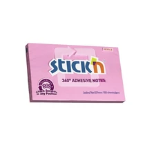 Öntapadós jegyzettömb STICK`N 76x127mm 360°-ban tapadó lila 100 lap
