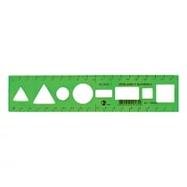 Sablon vonalzó OPTIMA hajlékony zöld 20cm