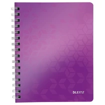 Spirálfüzet kockás LEITZ Wow A/5 80 lapos lila