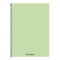 Spirálfüzet kockás FORTUNA Monocolor A/4 70 lapos pasztell zöld