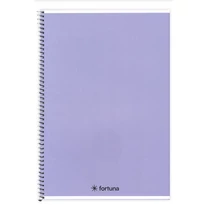 Spirálfüzet vonalas FORTUNA Monocolor A/4 70 lapos pasztell lila