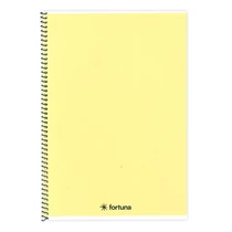 Spirálfüzet vonalas FORTUNA Monocolor A/4 70 lapos pasztell sárga