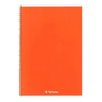 Spirálfüzet vonalas FORTUNA Monocolor A/5 70 lapos narancssárga