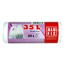 Szemeteszsák ALUFIX 35L 11 mikronos húzófüles 25 darabos