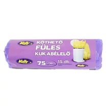 Szemeteszsák KELLY köthető füles 70x90 cm 75L 15 darabos