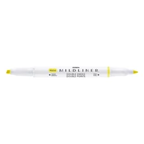Szövegkiemelő kétvégű ZEBRA Mildliner fluorescent 1,4-4,0 mm sárga