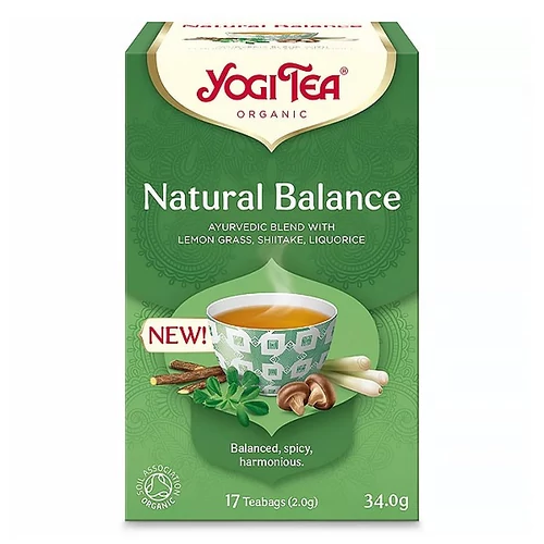 Bio tea YOGI TEA Természetes egyensúly shiitake gombával 17 filter/doboz