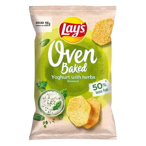 Burgonyachips LAY`S Oven Baked joghurtos-zöldfűszeres 110 g