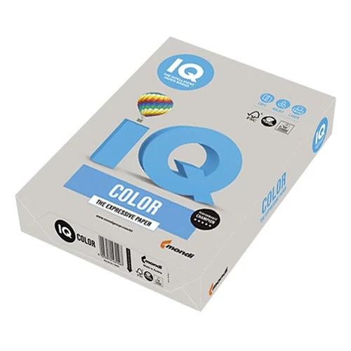 Fénymásolópapír színes IQ Color A/4 160 g trend szürke GR21 250 ív/csomag