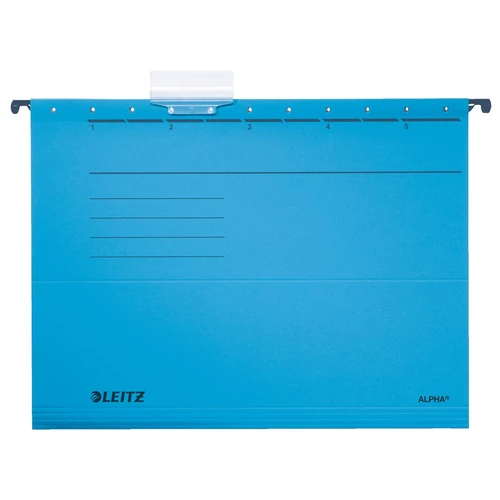 Függőmappa LEITZ Alpha Standard A/4 karton kék 25 darabos