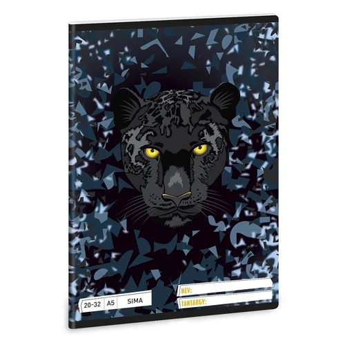 Füzet sima ARS UNA A/5 32 lapos 20-32 Black Panther