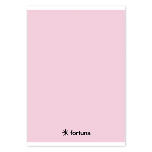 Füzet vonalas FORTUNA Monocolor A/5 32 lapos pasztell rózsaszín
