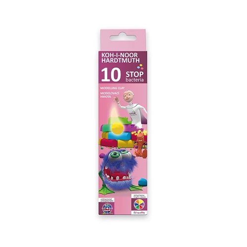 Gyurma KOH-I-NOOR antibakteriális színes 200 g 10 darabos