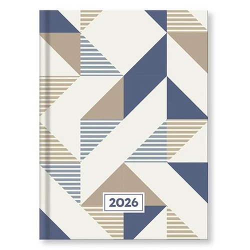 Határidőnapló VECTRALINE Geometria B/6 heti fehér lapos 2026.