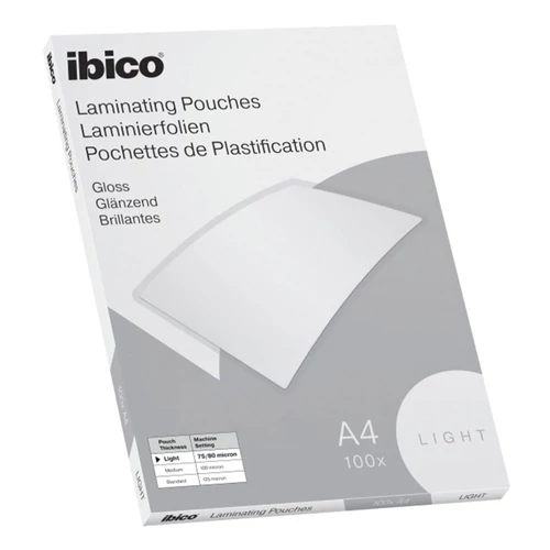 Lamináló fólia IBICO A/4 216x303mm 75-80 mikron fényes 100/dob