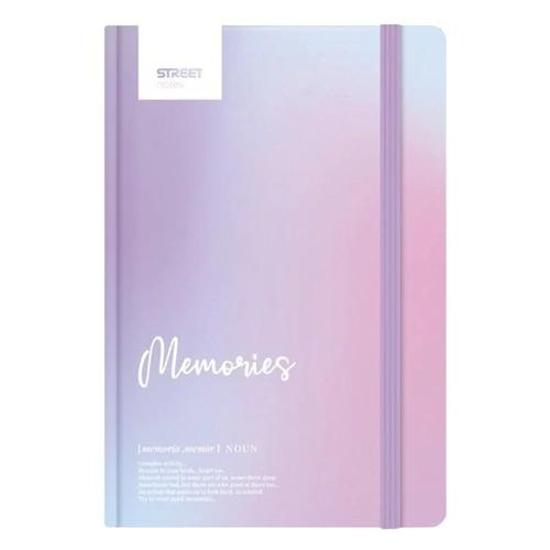 Jegyzetfüzet vonalas STREET Dictionary Memories A/5 96 lapos gumis keményfedelű