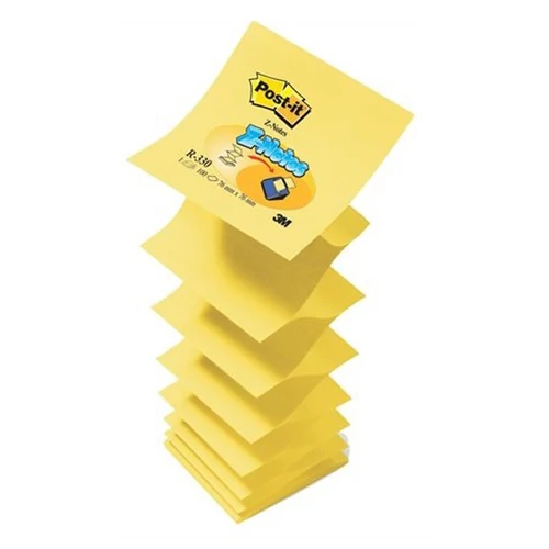 Öntapadós jegyzettömb 3M Post-it LP330N "Z" 76x76mm sárga 100 lap