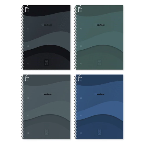 Spirálfüzet sima Gradient A/4 70 lapos vegyes minták