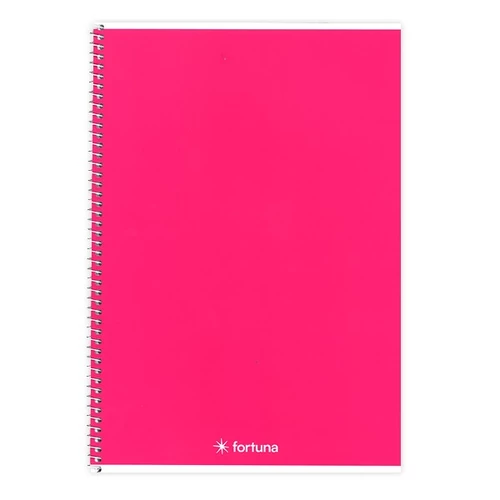 Spirálfüzet vonalas FORTUNA Monocolor A/4 70 lapos magenta