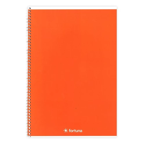 Spirálfüzet vonalas FORTUNA Monocolor A/4 70 lapos narancssárga