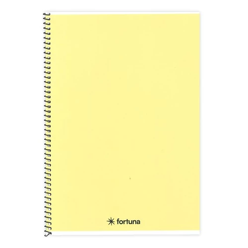 Spirálfüzet vonalas FORTUNA Monocolor A/4 70 lapos pasztell sárga