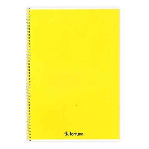 Spirálfüzet vonalas FORTUNA Monocolor A/4 70 lapos sárga