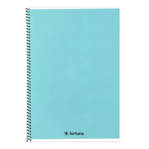 Spirálfüzet vonalas FORTUNA Monocolor A/5 70 lapos pasztell kék