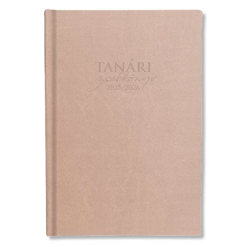 Tanári zsebkönyv PD CALENDAR műbőr A/5 heti beige 2025-2026