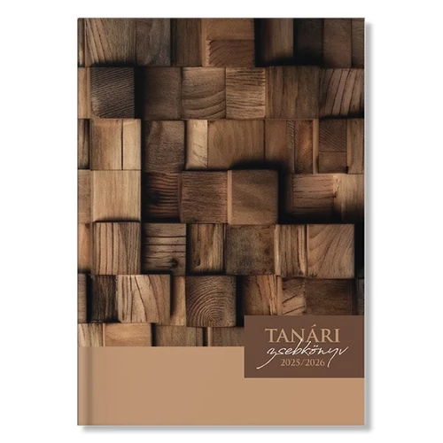 Tanári zsebkönyv PD CALENDAR papírborító A/5 Wood 2025-2026