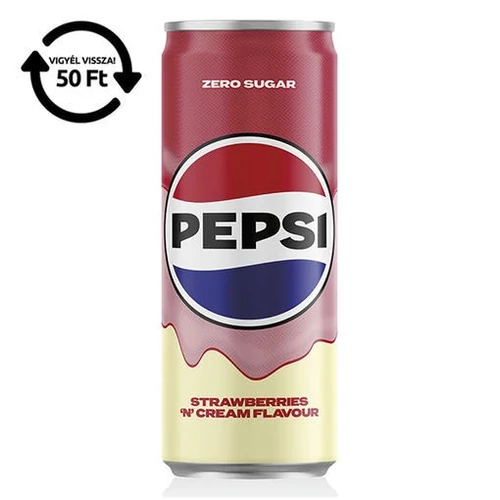 Üdítőital szénsavas PEPSI Treats Strawberry dobozos 0,24L DRS